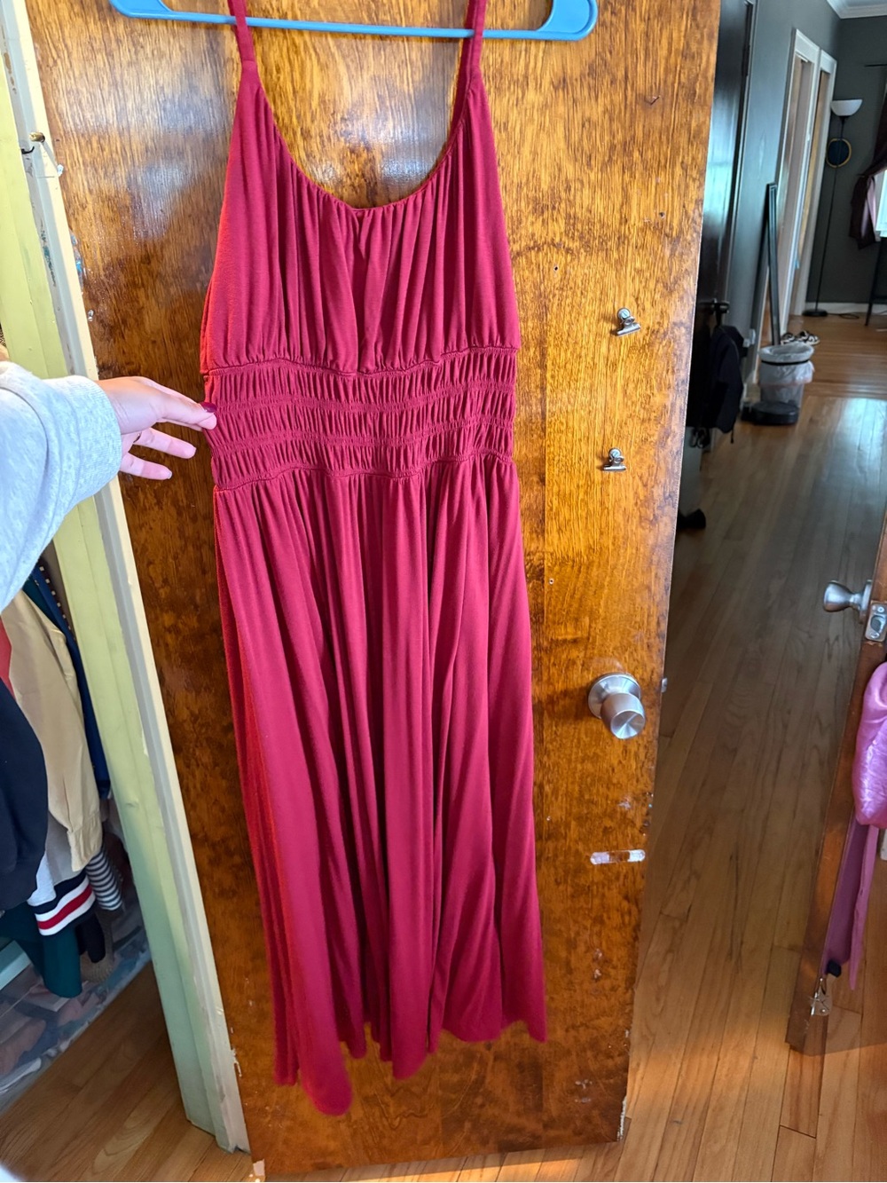 Red Spaghetti Strap Maxi Dress
